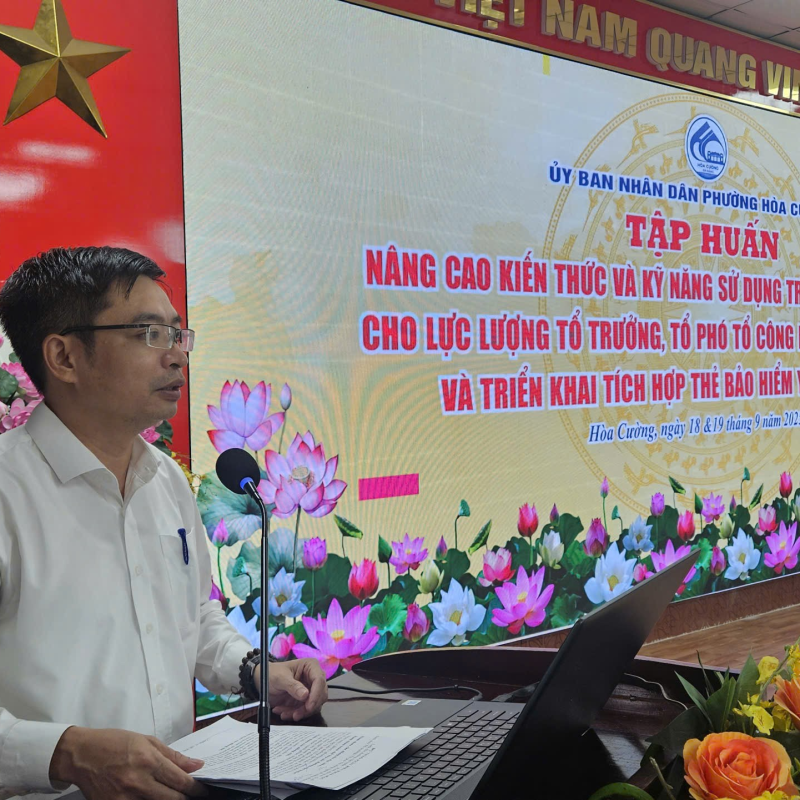 UBND phường Hòa Cường tổ chức tập huấn AI cho Tổ công nghệ số cộng đồng